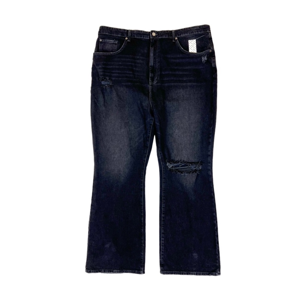 NWT BDG High Rise Flare Stretch Ripped Distressed Jeans Black Plus Size 39